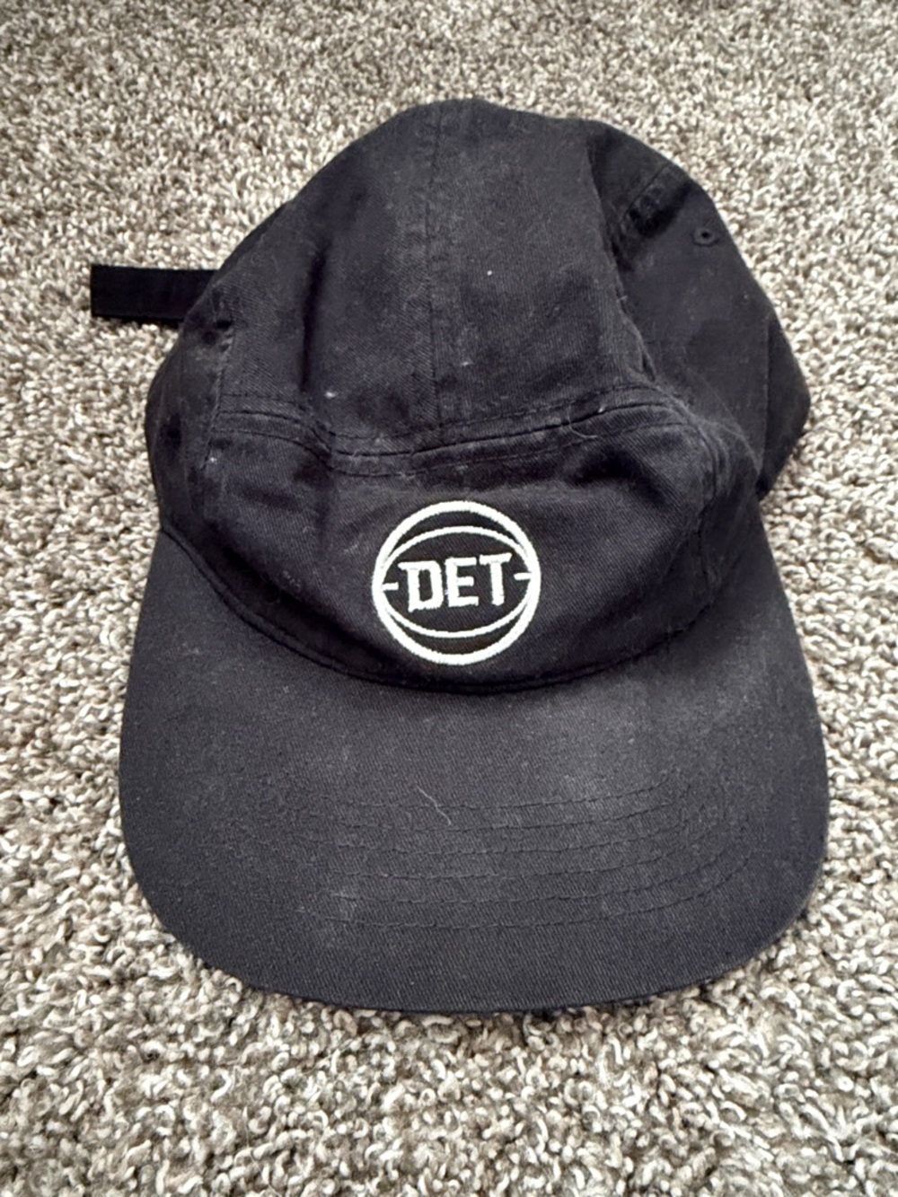 DET Pistons Logo Black Cotton 5 Panel Cap